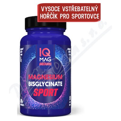 IQ MAG Organic Magnesium Bisglycinate SPORT 90 tobolek – Hledejceny.cz