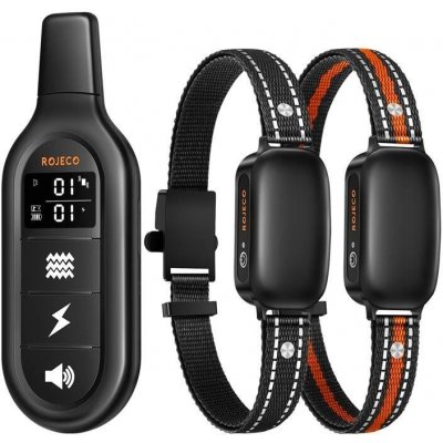 RojecoPD521 1000m výcvikový obojek pro psy se 2 obojky černý – Zbozi.Blesk.cz
