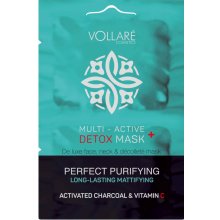 Vollare Detox čistící pleťová maska s aktivním uhlím 2 x 5 ml