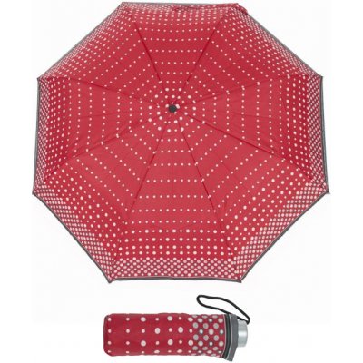 Mini Light printed dámský skládací lehký deštník 722165CZ-03 červený