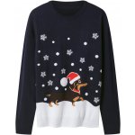 esmara Dámský vánoční svetr s LED efektem s hudbou navy modrá – Zboží Dáma