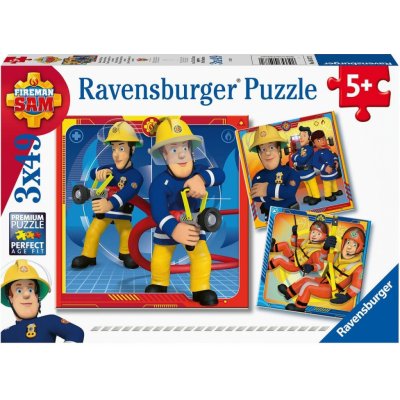 Ravensburger Požárník Sam: Do akce! 3 x 49 dílků