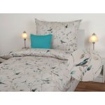 JAN peří Luxusní povlečení z bavlněného saténu sýkorka Polštář 80 x 40 cm – Zboží Dáma