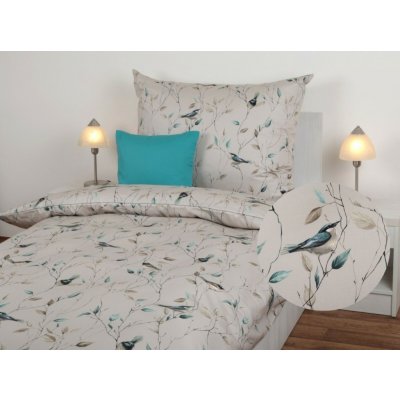 JAN peří Luxusní povlečení z bavlněného saténu sýkorka Polštář 80 x 40 cm – Zboží Dáma