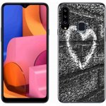 Pouzdro mmCase Gelové Samsung Galaxy A20S - srdce na zdi