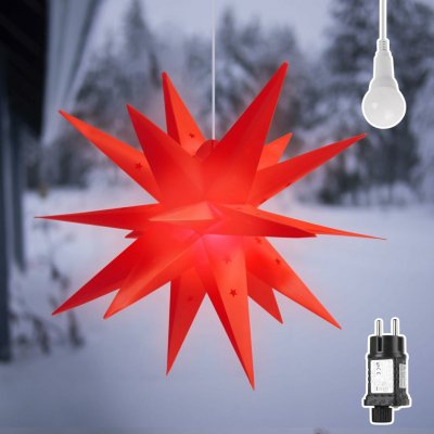 SALCAR 3D LED vánoční hvězda 60 cm, červená UG-LV3-DE – Hledejceny.cz