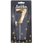 Wiky Dortová svíčka 7 zlatá – Zboží Dáma