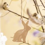 IB LAURSEN Kovová velikonoční ozdoba Bunny/Rooster Coral Sands Kohout, růžová barva, kov – Hledejceny.cz