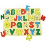 Bigjigs vkládací puzzle Anglická abeceda s obrázky – Zboží Mobilmania