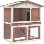 vidaXL 9799.170838 hnědo bílá 3 dvířka 94 x 60 x 98 cm dřevo – Zboží Dáma