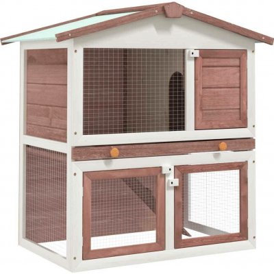 vidaXL 9799.170838 hnědo bílá 3 dvířka 94 x 60 x 98 cm dřevo – Zboží Dáma