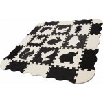 KIK Kontrastní pěnové puzzle 30 x 30 cm 25 ks černá krémová – Hledejceny.cz