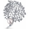 Brož JwL Luxury Pearls elegantní perlová brož se zirkony JL0791