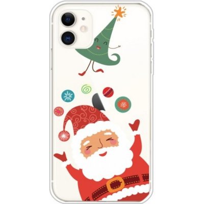 Pouzdro AppleKing z měkkého plastu Santa a stromeček iPhone 11 čiré – Zboží Mobilmania