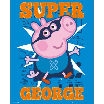 GBEYE Plakát Prasátko Pepa - Super George, (40 x 50 cm)