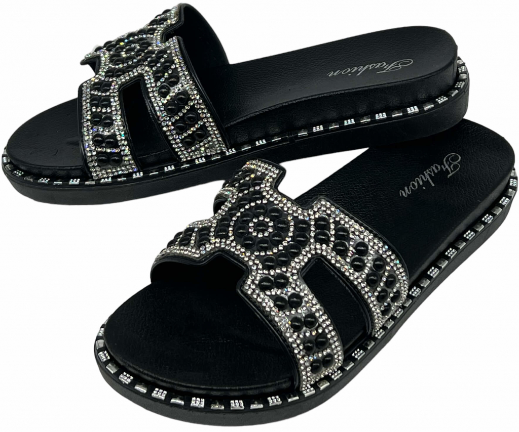 Fashion dámské pantofle černé
