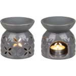 Svíčky aroma lampa keramická 95 x 110 mm šedá – Zboží Dáma