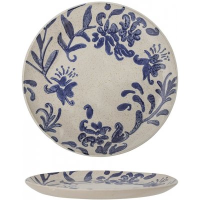 Bloomingville Ručně malovaný talíř PETUNIA 19cm modrý – Zboží Mobilmania
