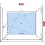 SMART Plastové okno 70x60, Otevíravé a sklopné – Zbozi.Blesk.cz