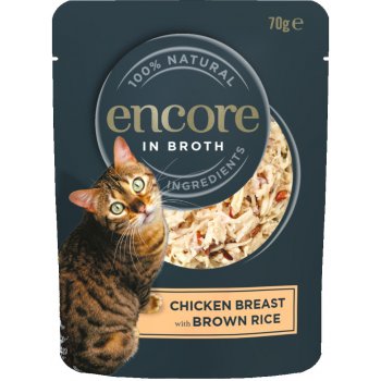 Encore Cat Pouch kuřecí s hnědou rýží 16 x 70 g