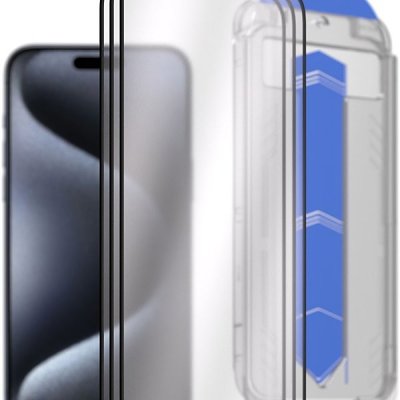 AlzaGuard 2.5D Glass EasyFit DustFree pro iPhone 15 Pro AGD-EFD10P3 – Zboží Živě