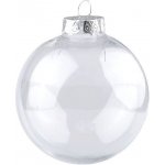Prima-obchod Baňka k dozdobení menší Ø8 cm barva 2 transparent zlatá – Sleviste.cz