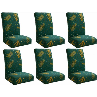 ISO TRADE Vánoční potahy na židle 6 ks - zelené – Zboží Dáma