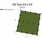 DD Hammocks Tarp 350 x 350 cm lesní zelená – Zboží Mobilmania