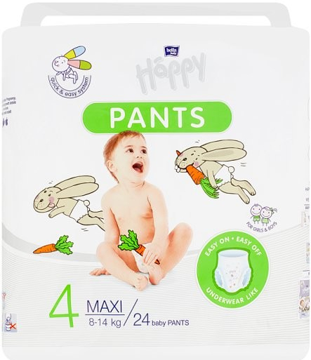 Bella Happy Pants 4 Maxi 8-14 kg 24 ks od 164 Kč - Heureka.cz
