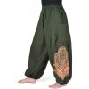 Dámské tepláky Kiet kalhoty jóga Hamsa zelené