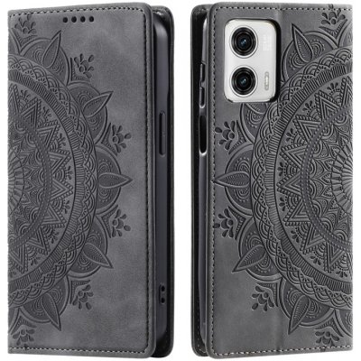 Vsechnonamobil 80918 ART MANDALA Peněženkový kryt pro Motorola Edge 50 Fusion šedý – Sleviste.cz