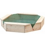 Woody Pískoviště dřevěné čtvercové natur se sítí 120x120 cm – Sleviste.cz