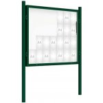 PROCITY Venkovní vitrína model 2000 28 x A4, zelená, včetně sloupků | Zboží Auto