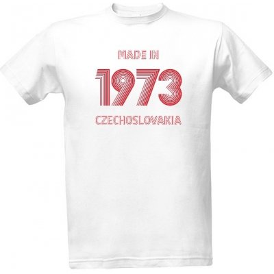 Tričko s potiskem Made in 1973 Czechoslovakia pánské Bílá od 449 Kč -  Heureka.cz