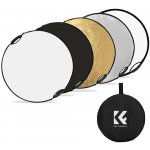 K&F Concept K&F 110cm 5 in 1 round reflector with handle foldable multiple discs with tote bag - translucent, si – Zboží Živě