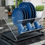 Nerezový odkapávač na nádobí s tácem – Zboží Dáma