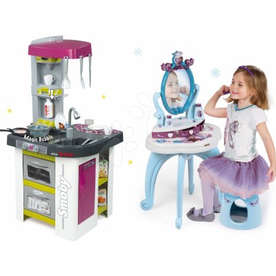 Smoby set kuchyňka Tefal Studio Barbecue a kosmetický stolek Frozen 311027-26 – Zboží Mobilmania