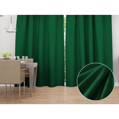 Biante Sametový závěs Velvet Premium SVP-032 Zelený - šířka 135 cm 135x200 cm – Hledejceny.cz