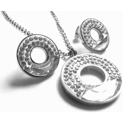 Steel Jewelry set náhrdelník a náušnice kruh z chirurgické oceli SET160205 – Zbozi.Blesk.cz