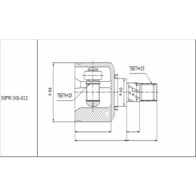NTY Kloub Vnitřní Hnací Hřídel Nissan Almera N16 1.8 1.5DCI 00- pravá strana (39711-6J000) – Hledejceny.cz