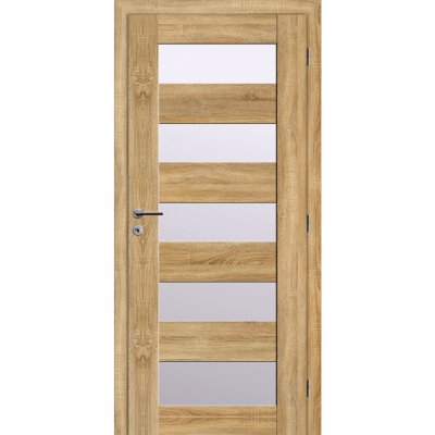 Solodoor rámové, 60 P, 650 × 1985 mm, fólie, pravé, dub Mystic, prosklené 490400065001 – Zboží Mobilmania