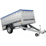 UNITRAILER Přívěs za auto na pružinách 230x125 FORCE 230/R KIPP s bočnicemi BIS, rámem H-0 a modrým krytem – Hledejceny.cz