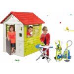Smoby Set domeček Lovely s úklidovým vozíkem vysavačem a žehlicím prknem se žehličkou – Zbozi.Blesk.cz