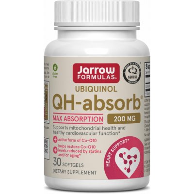 Jarrow Formulas Ubiquinol Qh-absorb 200 Mg 30 kapslí – Hledejceny.cz