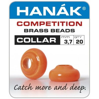 Hanák Competition Měděné korálky COLLAR Fluo Orange 3,7 mm 20 ks – Hledejceny.cz