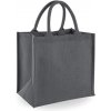 Nákupní taška a košík Westford Mill Nákupní jutová taška WM413 Graphite Grey 30x30x19 cm