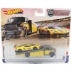 Sběratelský model Mattel hot wheels Truck Ramp Truck Car Transporter With Chevrolet Corvette C8.r N 3 Racing 2021 Žlutá Šedá 1:64