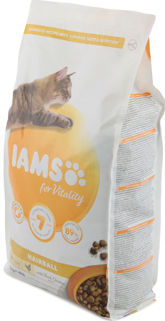 Iams HAIRBALL Kuřecí granule 2 kg