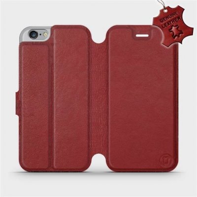 Pouzdro Mobiwear Luxusní flip Apple iPhone 6 / iPhone 6s kožené Tmavě červené – Zboží Mobilmania