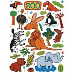 AG Design K1047 Samolepicí dekorace WALL STICKER ZOO rozměry 65 x 85 cm – Zboží Dáma